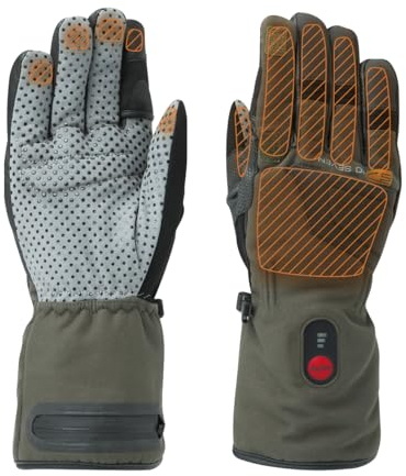 30seven Beheizte Jagdhandschuhe, elektronische Heizhandschuhe zum Jagen/Paintball UVM., wasserfeste & Winddichte Outdoor-Bekleidung, für Damen & Herren, Khaki, 11-XL