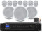 Power Dynamics CSPB6 16x Ceiling Speaker Bluetooth PA System – 100V Line, 120W Mixer Amplifier, USB/SD MP3 Playback, Commercial Audio for Offices, Home, Restaurants & Worship Venues