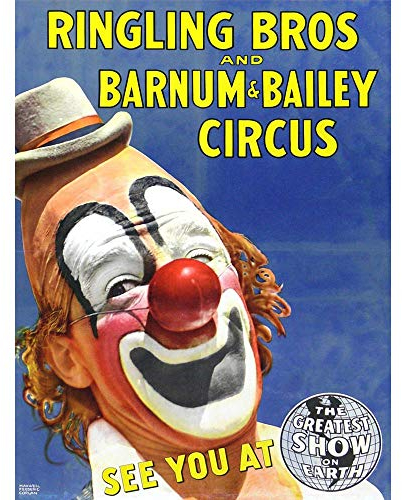 Wee Blue Coo Circus Ringling Bros Barnum Bailey Show Clown Art Print Poster Wall Decor Kunstdruck Poster Wand-Dekor-12X16 Zoll