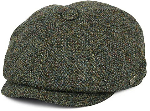 Failsworth Carloway Harris Tweed Ballonmütze - Waldgrün - 55