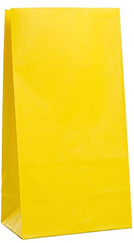 Partytaschen aus Papier - Gelb - 12er-Pack, Sonnenblumengelb