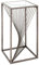 HAKU Möbel Beistelltisch Bronze, Metall, Sicherheitsglas 8 mm - Maße: B 30 cm x H 60 cm x T 30 cm, Style: Art Deco