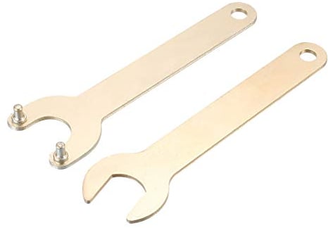 sourcing map Rotary Tool Single Open Ended Metal Spanner Wrench 2 in 1 Set
