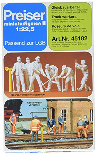 PREISER 45182 Gleisbauarbeiter. 6 Figuren
