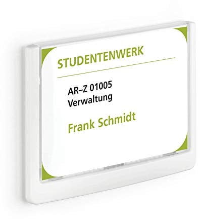 Durable Türschild Click Sign, 149 x 105,5 mm, zum Ankleben oder Anschrauben, weiss, 486102