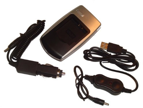 Câble de chargement USB + chargeur + adaptateur allume-cigare pour FUJI NP-60 etc.