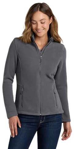 Port Authority Ladies Fleece Jacket, L, Iron Grey