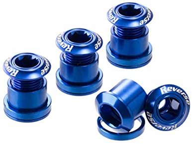 Reverse Kettenblattschrauben 4er Set Aluminium dunkel blau