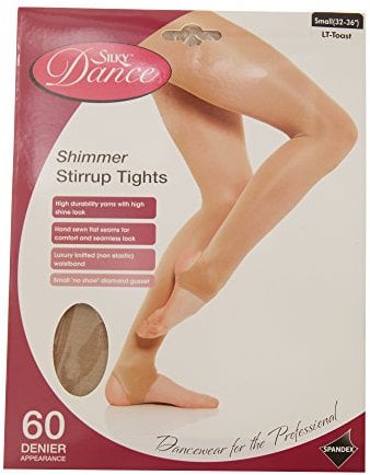 Silky Medias para Bailarina Modelo Shimmer Strirup para Mujer (S/Tostado)