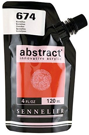 SENNELIER Abstract Innovative Heavy Body Acrylic Paint, 120ml Pouch, Vermilion