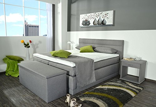 AUKONA Boxspringbett Hanna 160x200, Farbe wählen und ändern, 7 Zonen Taschenfederkern-Matratze, H2 H3 H4, Komfortschaum-Topper, Lieferung und Aufbau kostenlos