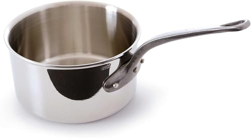 Mauviel M 'Cook Stielkasserolle 16 cm mit Deckel (Griff: Gusseisen)