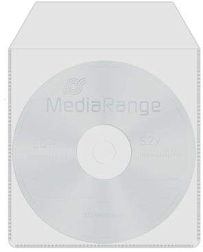 1000 Sleeve mit Lasche Hüllen für CD DVD für BLURAY Rohling 10x 100er Pack TRANSPARENT