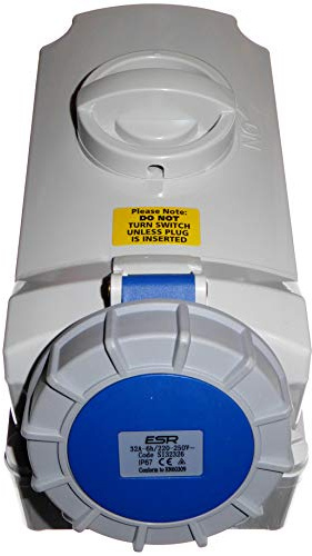 32 ha cambiato ad incastro 3 pin - 250 V 220 V impermeabile IP67 2P E Blu monofase intersecato Connettore 32 A