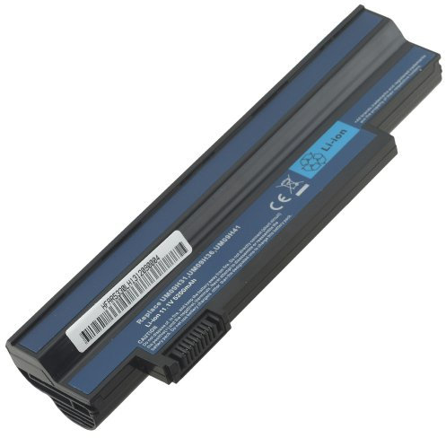 Batteria POTENZIATA 5200mAh 11,1V per portatile Acer Aspire One 532h-2Br_XP316, 532h-2Bs, 532h-2Bs_XP316, 532h-2Db, 532h-2Db_W7616, 532h-2Db_W7625, 532h-2DGb_W7625 3G, 532h-2DGr_W7625 3G
