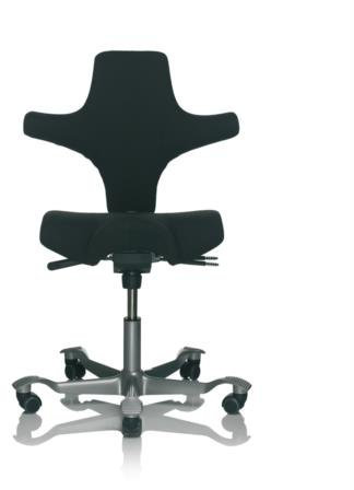 HAG Capisco 8106 Sattelsitz Bürostuhl in Paloma Schwarz Exclusiv Leder