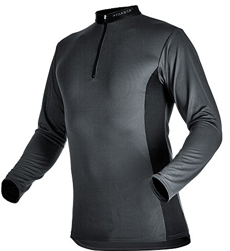 Pfanner Funktionsshirt Langarm Cocona Zipp-Neck, Farbe:grau, Größe:L