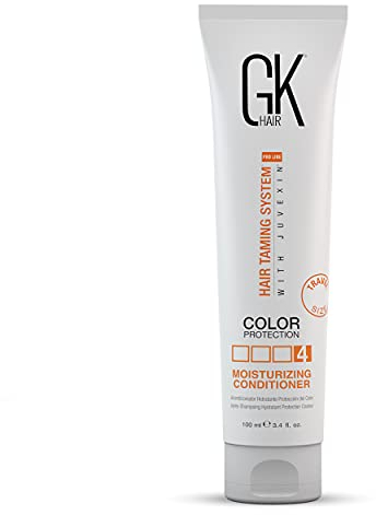GK HAIR Global Keratin Moisturizing Conditioner (3.4 Fl Oz/100ml) Feuchtigkeitsspendender Farbschutz Trockenschäden Locken Krauses Ausdünnen Farbbehandeltes Haar Reparatur Bio-Parabensulfatfrei
