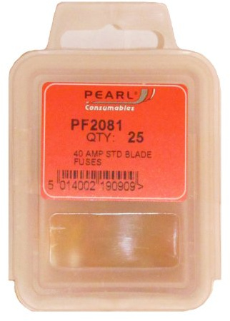 Pearl PF2081 40A Blade Fuse Standard (Pack of 25)