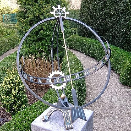 H. Packmor GmbH Bronzeskulptur Große Sonnenuhr - Dekoration für den Garten - 49x66x52 cm