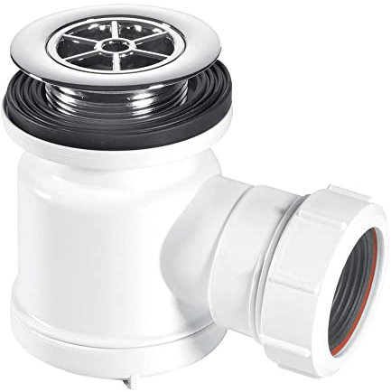 McAlpine STW3-R 11/2 inch x 19mm Water Seal Shower Trap with Universal Outlet, White