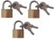 3 x Small Travel Suitcase Luggage Pad Locks with 2 Keys