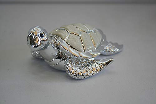 Schildkröte silber Perlmutt Optik 9 cm formano