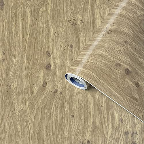 Venilia Klebefolie Perfect Fix® | Holzoptik Eiche astig Holzfolie | 67,5cm x 2m, Stärke 150μ | selbstklebende Möbel-Folie, Dekofolie, keine Blasen, Küchenfolie | PVC ohne Phthalate | Made in EU