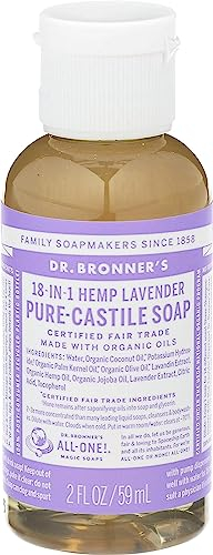 Dr. Bronner's Organic Lavender Pure-Castile Liquid Soap 60ml