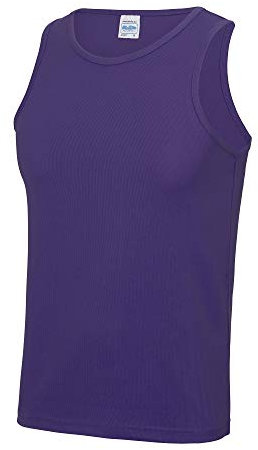 Just Cool Mens Sports Gym Plain Tank / Vest Top (S) (Purple)