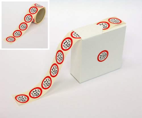 Sticker-Verlag 100 Stück Geschwindigkeitsaufkleber 210 km/h für Winterreifen Kundendienstaufkleber Kundendienst Aufkleber Werkstattaufkleber