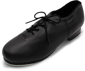 Capezio Cadence Tap Shoes, for Women with Durable Leather Soles & Tele Tone Toe & Heel Taps, Lightweight Dance Shoes for Professional Dancers - Black