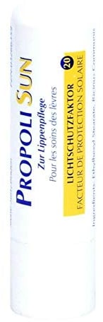 Propolis Lippenpflege mit Sonnenschutz LSF 20 – Intensiver Lippenpflegestift mit Vitamin E, Bio-Bienenwachs, natürlichen Ölen & Propolis, feuchtigkeitsspendend für empfindliche, rissige Lippen