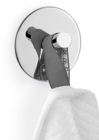 Zack 40072 Duplo Round Self-Adhesive Towel Hook, Mirror Polished Finish, 2.17-Inch by Roden International