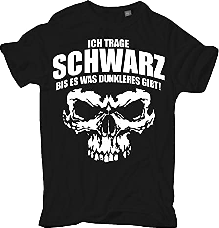 Herren Männer TShirt Ich trage Schwarz bis es was dunkleres gibt metal black