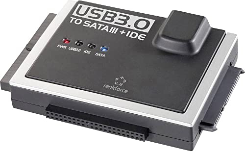 Renkforce Festplatten Adapter [1x USB 3.2 Gen 1 Stecker A (USB 3.0) - 1x IDE-Buchse 40pol., IDE-Buchse 44pol., SATA-Kom