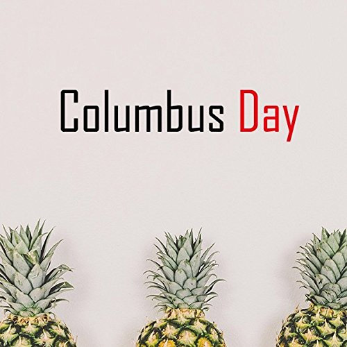 Celebrate Columbus Day Segen Festival Urlaub Gala Celebration Worte abnehmbare Wandtattoo Kunst Aufkleber Wandbild DIY Tapete für Raum Aufkleber 80cm
