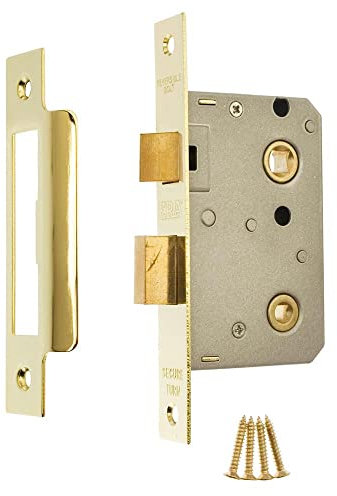ERA 343-31 3-inch 76mm Bathroom Sashlock with Brass Effect