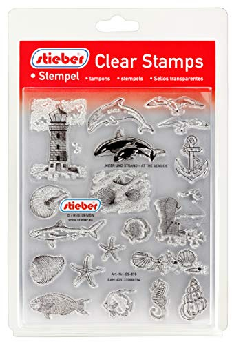 stieber Clear Stamps Transparente Stempel Sets (Bitte gewünschtes Motiv/Thema unten auswählen!) (Meer UND Strand - at The Seaside)