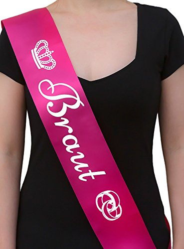 Oblique Unique® Elegante Schärpe für die Braut in Pink