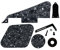 IKN Set aus LP Schlagbrett/Control Backplate/Selector Switch Cover/Toggle Switch Ring/Truss Rod Cover/Black Bracket/Montageschrauben für LP Standard Guitar, 4lagiges schwarze Perle