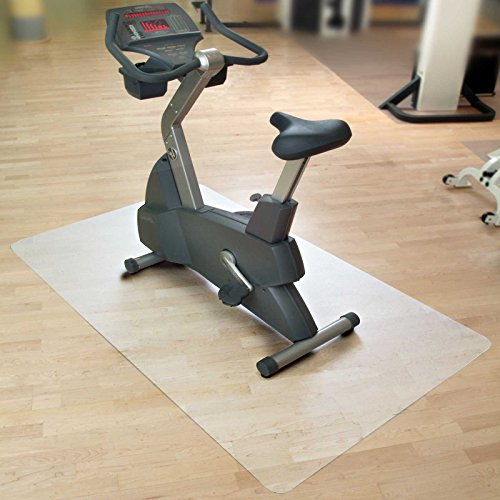 casa pura Bodenmatte/Unterlegmatte für Heimtrainer, Ergometer, Crosstrainer und andere Fitnessgeräte - semi-transparent - 75x116 cm