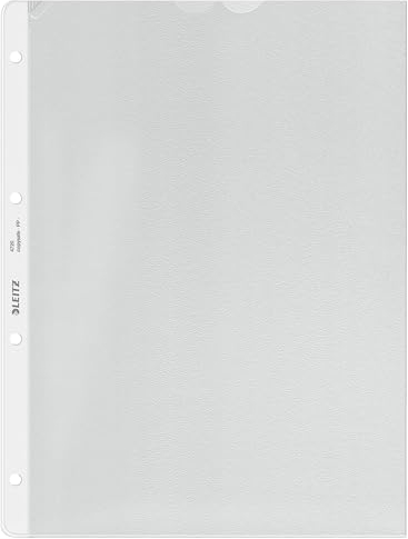 Esselte Leitz Prospekthülle Extrastark, A4, PP, genarbt, dokumentenecht, farblos, 47200003, transparent