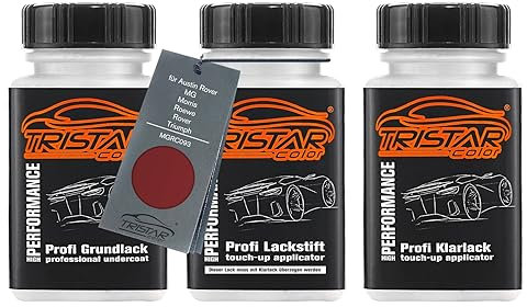 TRISTARcolor Vernice per auto Kit stilo di ritocco per Austin Rover/MG/Morris/Roewe/Rover/Triumph MGRC093 Firefrost Perl/Xirallic Red Perl 3 x 50ml