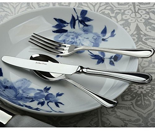 Arthur Price Every Day Britannia Besteckset für 8 Personen, 58-teilig, Edelstahl, Silber, 53.4 x 31.6 x 6.86 cm