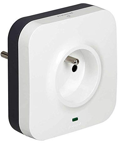 Prise protégée 2P+T + 2 prises RJ45 avec parafoudre