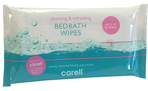 Clinell Carell Rinse-Free Bedbath Patient Wipes - Full Body Wash (24 Packs of 8)