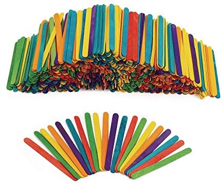 Colorations 1000CS - Palillos de madera de colores para manualidades (paquete de 1000)