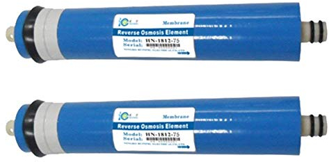 Membrana Huining Osmosi inversa Residenziale RO Membrana Filtro Acqua Cartrige di ricambio per 5 stadi, sistema di filtraggio dell'acqua potabile domestica... (75G*2)