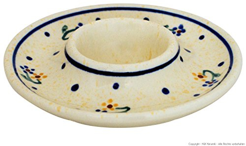 Original Bunzlauer Eierbecher flach im Dekor 111